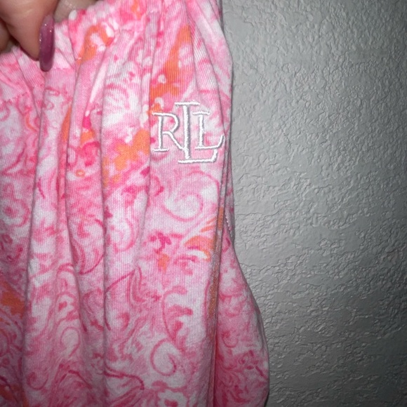 Lauren Ralph Lauren Women's Short Nightgown, Pink Paisley, Large - Picture 4 of 9